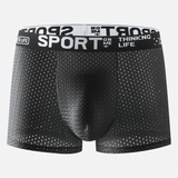 4-Pack Men's Ice Silk Mesh Boxer Briefs - Breathable, Comfortable, Thin, Cool