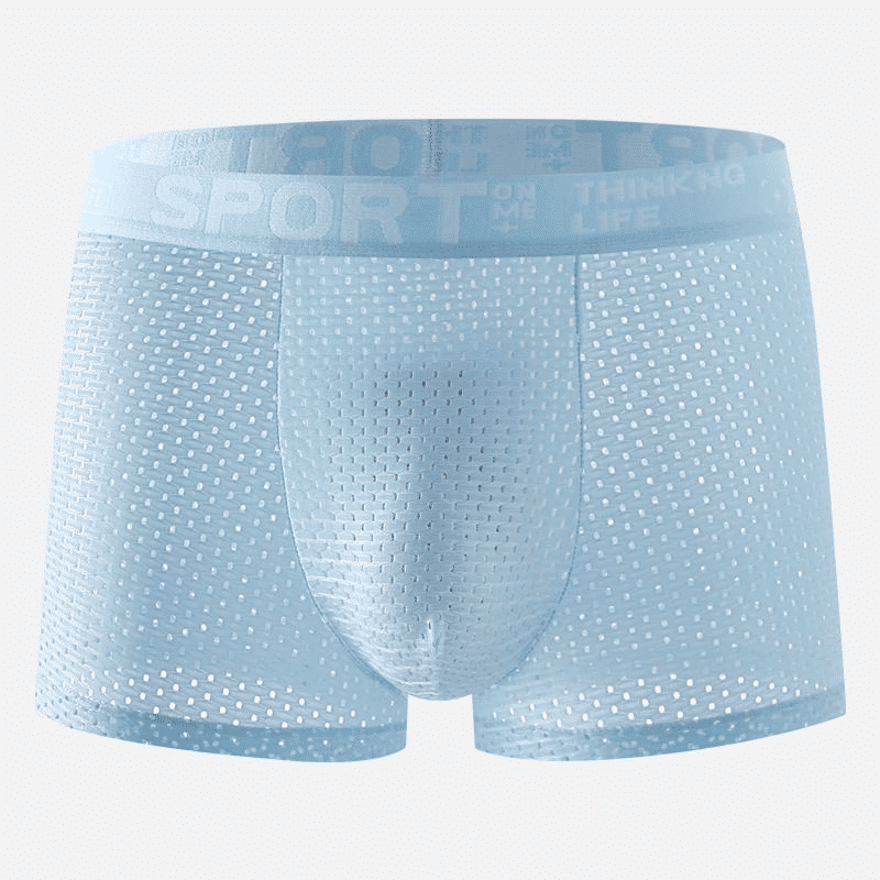 4-Pack Men's Ice Silk Mesh Boxer Briefs - Breathable, Comfortable, Thin, Cool
