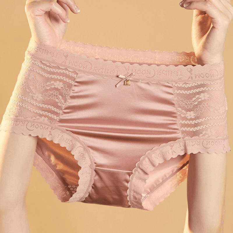 4-Pack Women's Seamless Mid-Waist Lace Panties: Breathable Cotton Crotch Lingerie