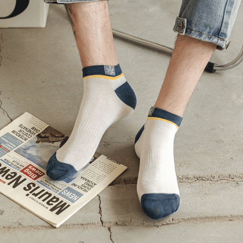 ComfortFit Men's 5-Pack Ankle Socks: Breathable, Anti-Odor, Sweat-Wicking, Low-Cut