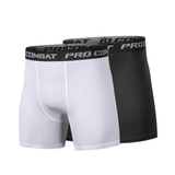 Men's 2-Pack Compression Base Layer 5-Inch Workout Shorts Boxer Briefs