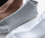 Premium 5-Pack Cotton Mesh No Show Socks: Breathable, Anti-Odor, Sweat-Resistant