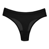 6-Pack Women's Seamless Ribbed Sports Panties: Breathable Cotton Blend Underwear
