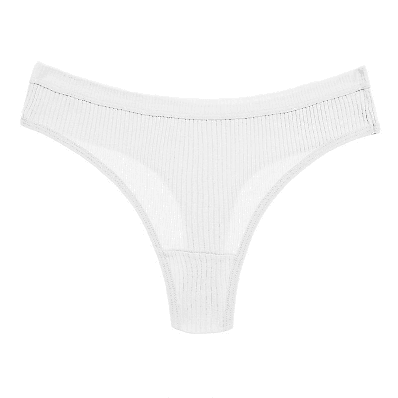 6-Pack Women's Seamless Ribbed Sports Panties: Breathable Cotton Blend Underwear