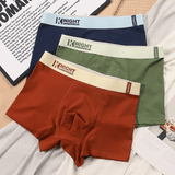3-Pack Men's Breathable Cotton Boxer Briefs - Soft, Stretchy, Letter Print