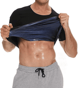 Men's Heat Trapping Sauna Sweat Compression Vest Body Shaper Waist Trainer for Gym