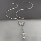 Elegant Zircon Butterfly Pearl Clavicle Necklace for Women, Trendy Design