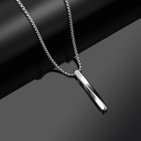 Spiral Pendant Necklace Titanium Steel Unisex Silver Hip Hop Style