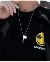 Stylish Titanium Steel Spiral Pendant Necklace for Men & Women, Hip-Hop Fashion