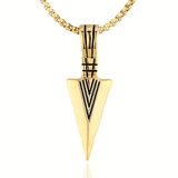 Men's Hip Hop Triangle Spearhead Pendant Necklace - Vintage Stainless Steel Arrow