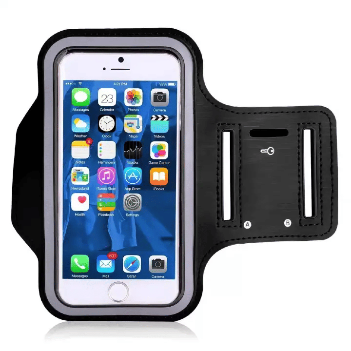 Universal 6.5in Waterproof Sports Arm Band Phone Bag for Running Cycling Black