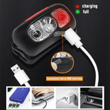 Powerful Rechargeable Headlamp 1-Piece Waterproof LED Flashlight for Fishing Black