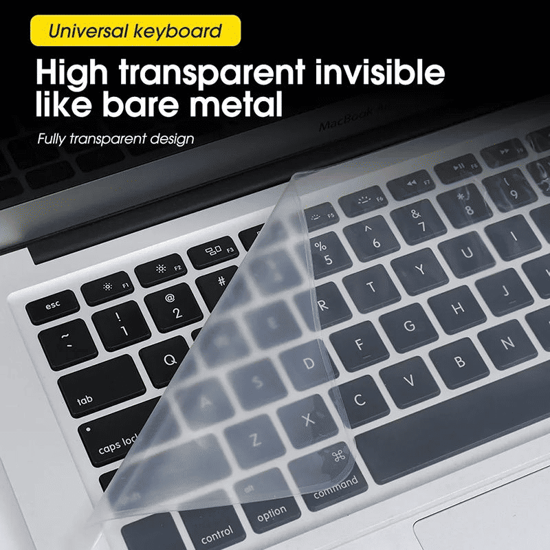 Universal Silicone Laptop Keyboard Protector Skin - Dustproof, Waterproof, Clear Film