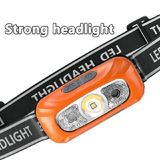 Powerful Rechargeable Headlamp 1-Piece Waterproof LED Flashlight for Fishing Black
