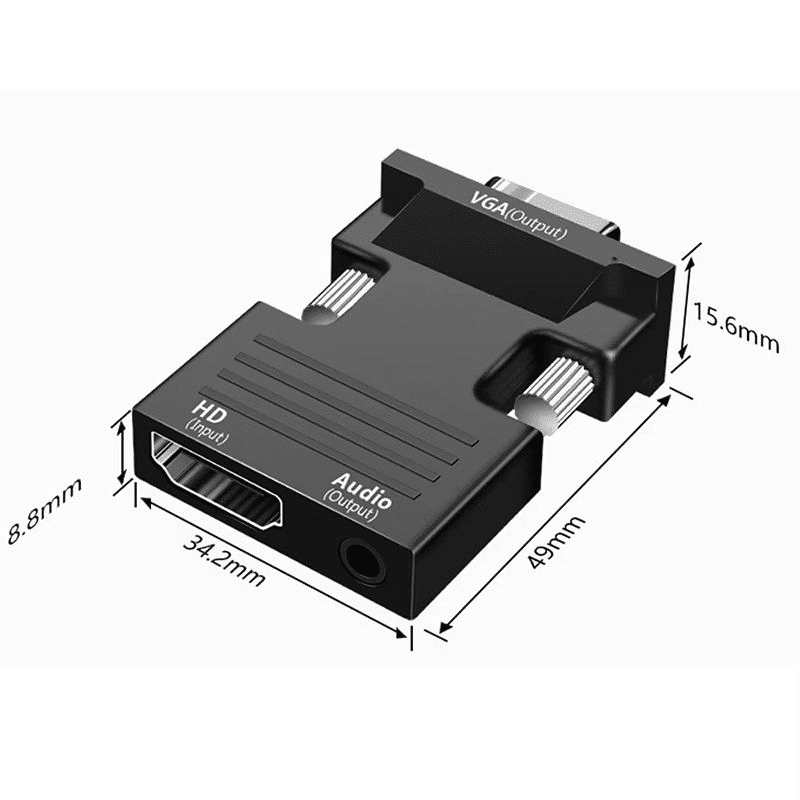Premium HDMI to VGA Adapter Converter, Full HD 1080P with Audio Output