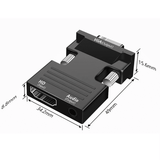 Premium HDMI to VGA Adapter Converter, Full HD 1080P with Audio Output