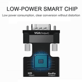 Premium HDMI to VGA Adapter Converter, Full HD 1080P with Audio Output