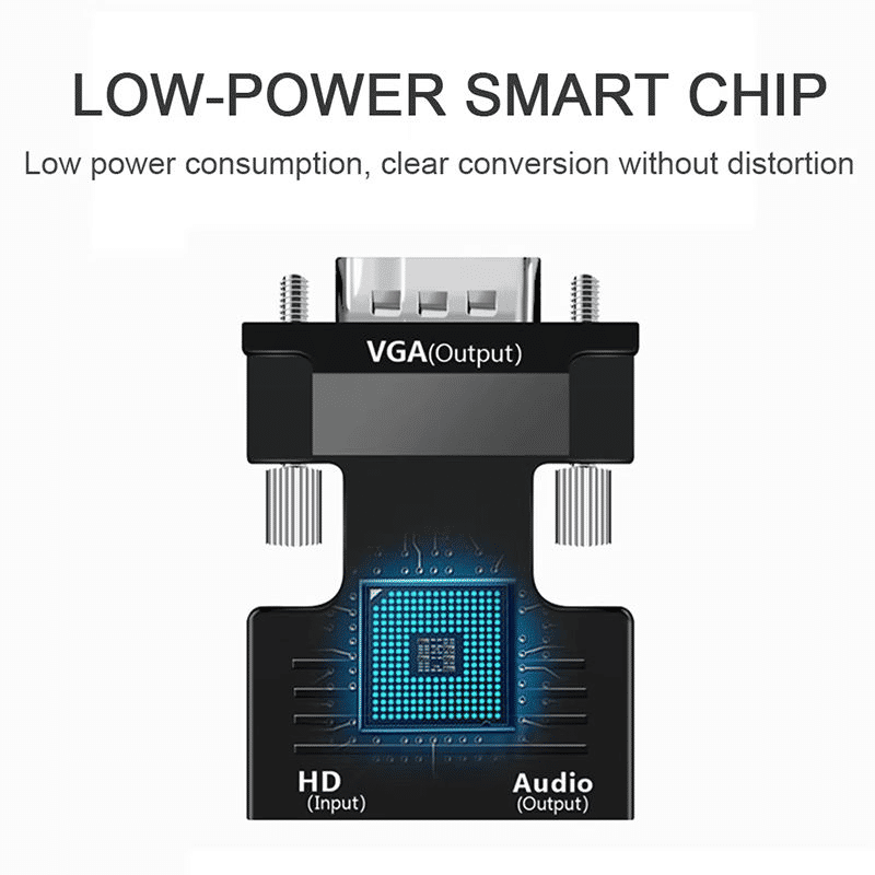Premium HDMI to VGA Adapter Converter, Full HD 1080P with Audio Output