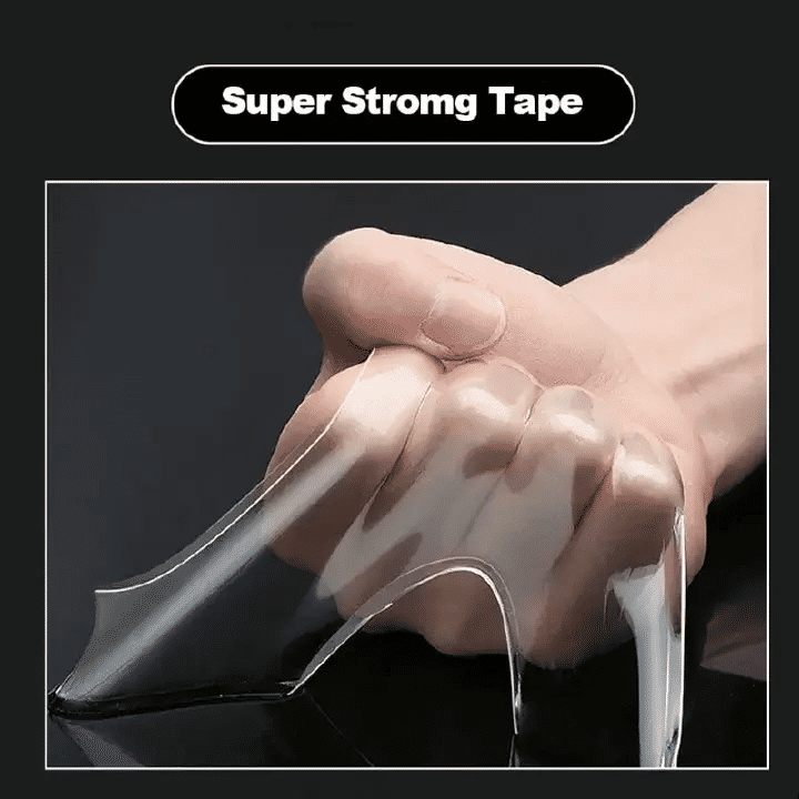 Nano Tape 1-Piece Reusable Double-Sided Adhesive for Home Decoration Transparent