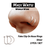 Versatile Fake Clip-On Nose Rings: Tiny Faux Piercing Hoops, No Piercing Required