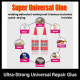 Universal Repair Glue 0.7oz Waterproof Quick-Drying Adhesive for Professional Repair Translucent