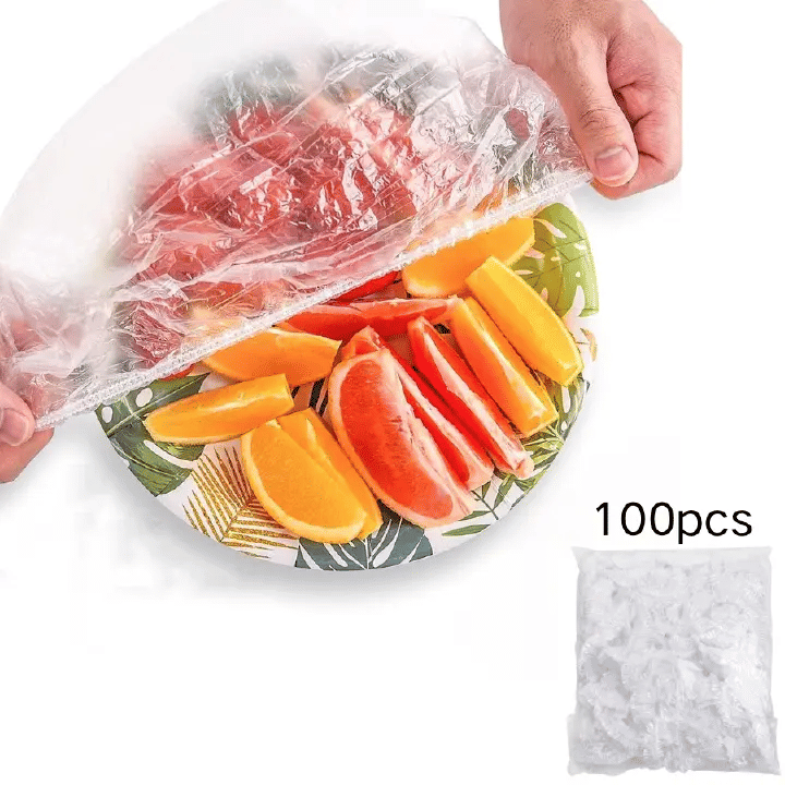 100 Pcs Bowl Covers Reusable Thickened Sturdy Plastic Elastic Food Storage Fresh Keeping Bags