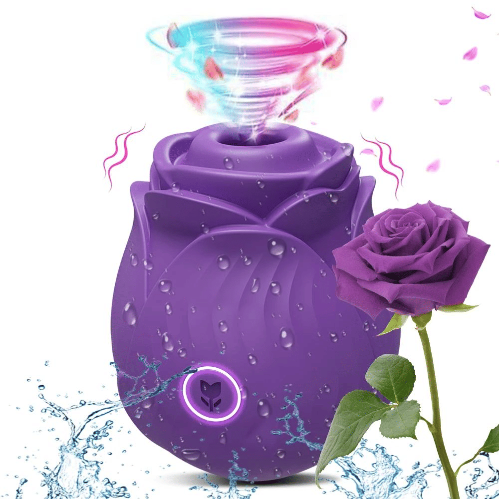 Powerful Rose Sucking Vibrator for Women - 10 Frequencies, Waterproof Silicone