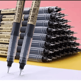 Needle Type Gel Pens 10-Piece Set Straight Liquid Ballpoint Writing Stationery