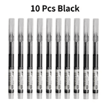 Needle Type Gel Pens 10-Piece Set Straight Liquid Ballpoint Writing Stationery