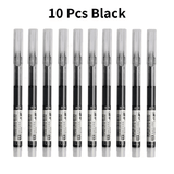 Needle Type Gel Pens 10-Piece Set Straight Liquid Ballpoint Writing Stationery