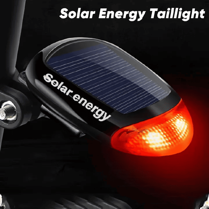 Bicycle Solar Energy Cycling Rear Light 2 LED Taillight Road Mountain Bike Solar Tail Light Night Safety Red Lamp