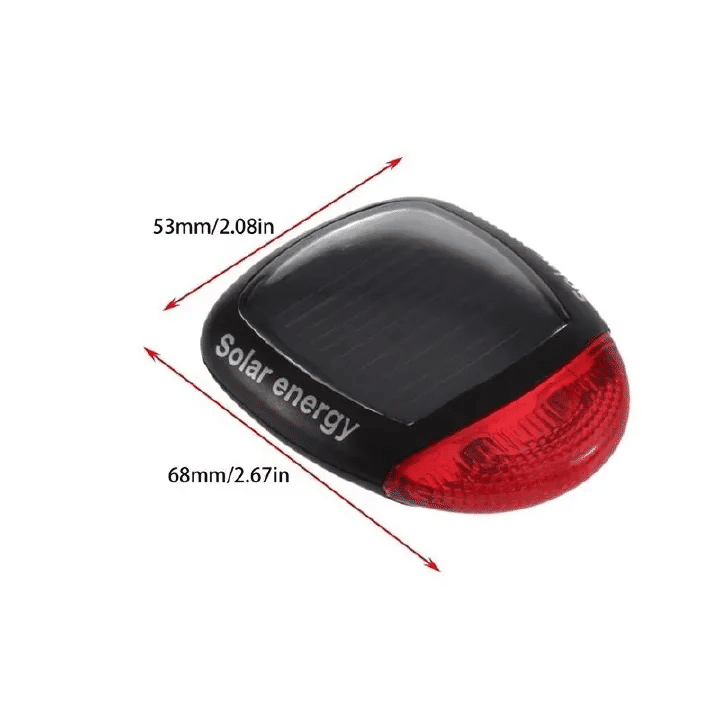 Bicycle Solar Energy Cycling Rear Light 2 LED Taillight Road Mountain Bike Solar Tail Light Night Safety Red Lamp