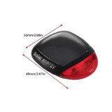 Bicycle Solar Energy Cycling Rear Light 2 LED Taillight Road Mountain Bike Solar Tail Light Night Safety Red Lamp