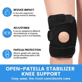 Sports Knee Pads Breathable Reinforced Spring Gear for Basketball Cycling Black