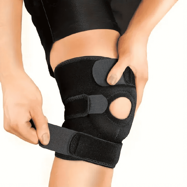 Sports Knee Pads Breathable Reinforced Spring Gear for Basketball Cycling Black