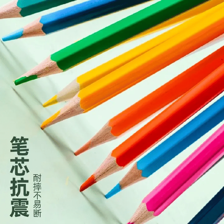Oily Colored Pencils Set 12 Colors Wood Professional Artist Drawing Sketch Supplies