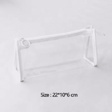 Large Capacity Transparent Pencil Case 1-Piece Portable Stationery Bag for School Green