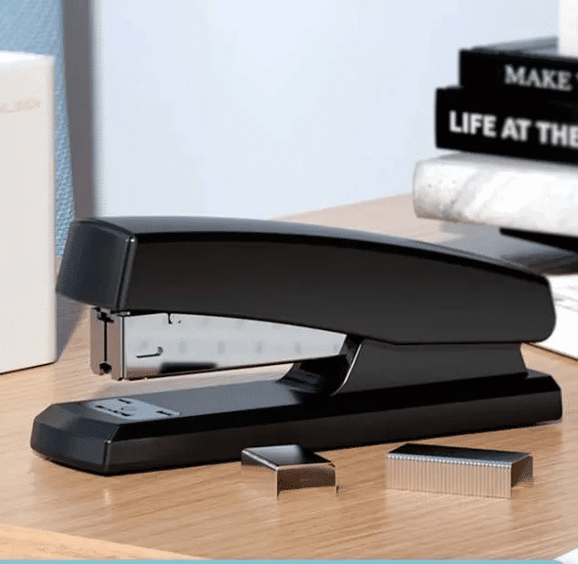 Hand Stapler with 5 Boxes of Staples Business Binding Machine Stationery Student Stapler Black