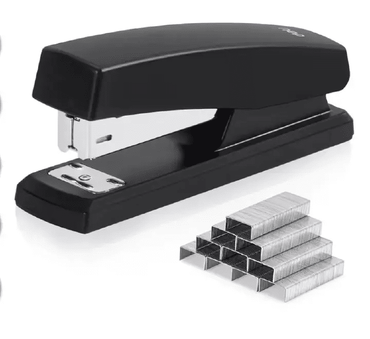Hand Stapler with 5 Boxes of Staples Business Binding Machine Stationery Student Stapler Black