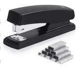 Hand Stapler with 5 Boxes of Staples Business Binding Machine Stationery Student Stapler Black