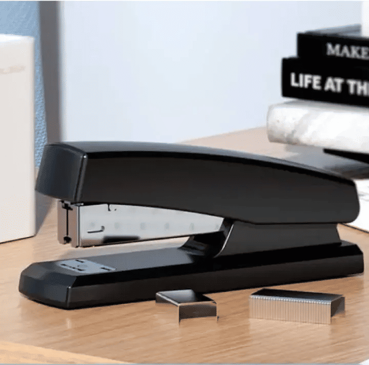 Hand Stapler with 5 Boxes of Staples Business Binding Machine Stationery Student Stapler Black