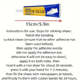 Strong Shoe Repair Glue 2.03oz Versatile Adhesive for Sneakers Translucent