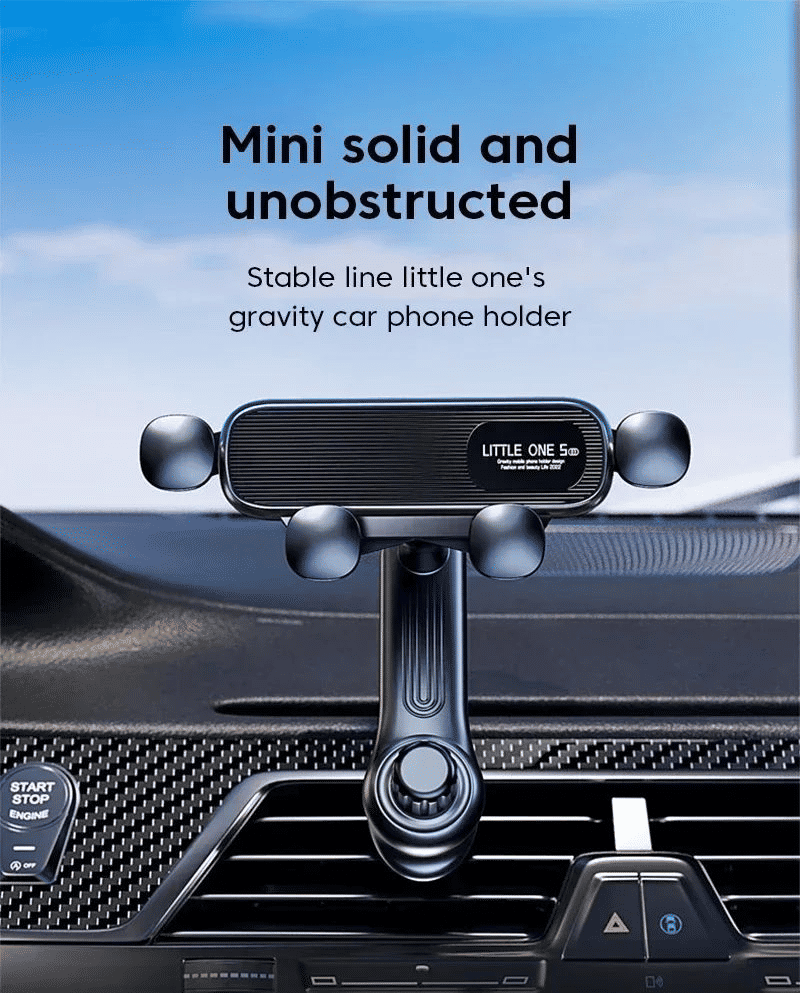 Premium 360° Gravity Car Phone Holder for Air Vent, Telescopic Navigation Stand