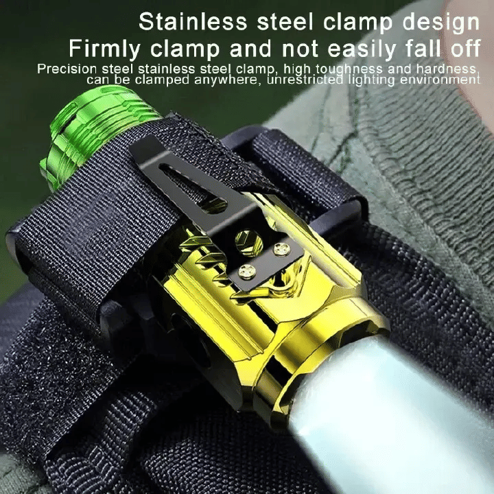 3LED Super Bright Flashlight Portable Mini Burst Flash Torch Rechargeable Outdoor Emergency Spotlight with Pen Clip Tail Magnet Black