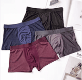 Premium 4-Pack Men's Breathable Boxer Briefs, Soft Polyurethane Blend, Mixed Colors, Size L