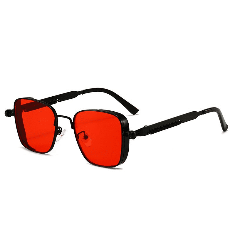 Retro Steampunk Square Metal Sunglasses UV400 Protection Unisex Fashion Eyewear