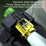3LED Super Bright Mini Flashlight 501 Rechargeable Portable Torch with Clip Black