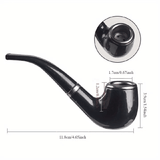 Resin Bent Tobacco Pipe Curved Handheld Cigarette Filter Smoking Tool for Beginners