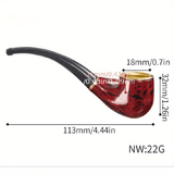 Resin Bent Tobacco Pipe Curved Handheld Cigarette Filter Smoking Tool for Beginners