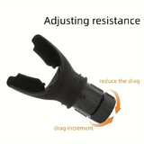 Portable Silicone Lung Capacity Breathing Trainer Adjustable Resistance Black